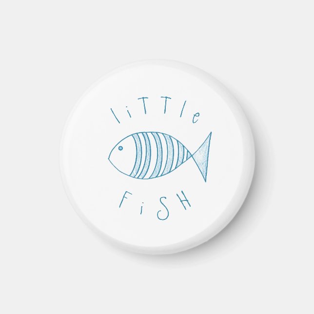Aimant Bleu Nautique Petit Poisson (Devant)