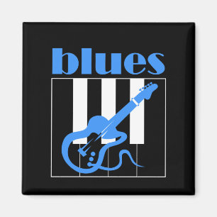 Aimant Bleus de piano et de guitare