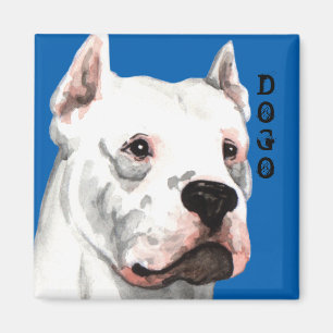 Aimant Bloc de couleur de Dogo Argentino