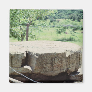Aimant Bloc sculpté de pierre ronde Ruines mayas Copán Ph