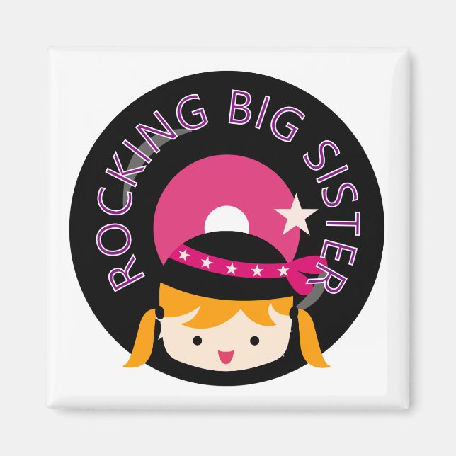 Aimant Blond Rocking Big Sister (Devant)