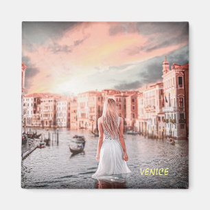 Aimant Blondie Dans Venise Romantique