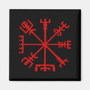 Aimant Blood Red Vegvísir (Viking Compass)