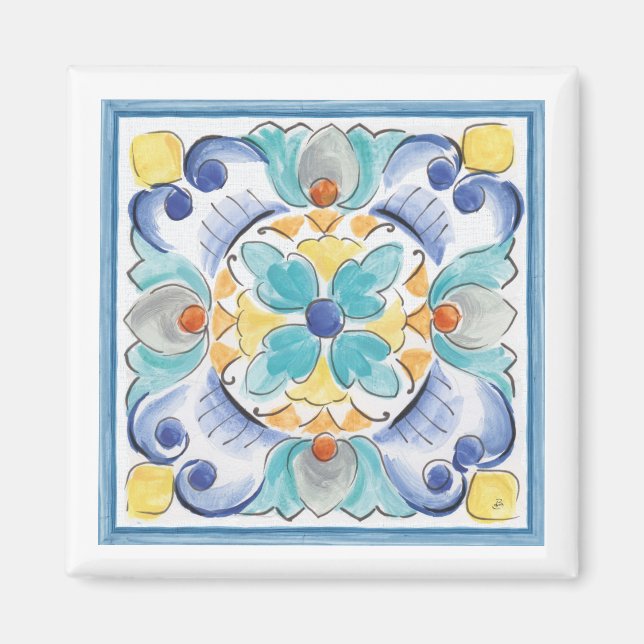 Aimant Bloom Blue & Yellow (Devant)