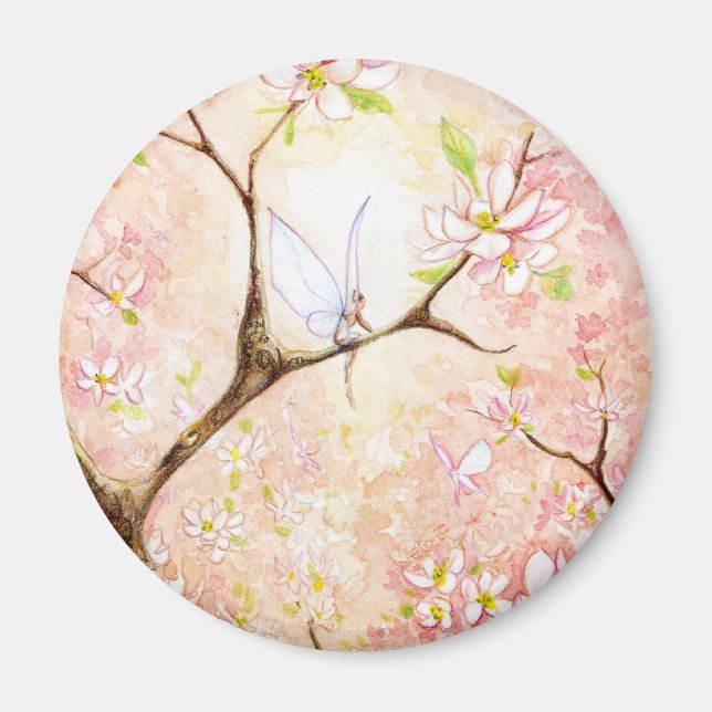 Aimant Blossom de vue rose (Devant)