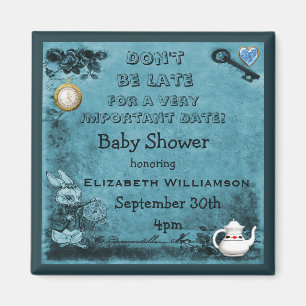 Aimant Blue Alice in Wonderland Enregistrer le Baby showe