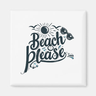 Aimant Blue and Black Beach Please