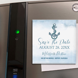 Aimant Blue Beach Ancre Mariage Nautique Enregistrer La D