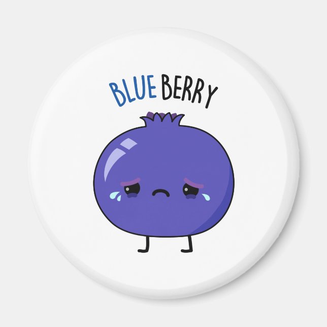 Aimant Blue Berry Funny Blueberry Pun (Devant)
