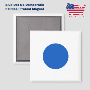 Aimant Blue Dot Le Démocrate Américain soutient la protes