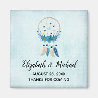 Blue Dreamcatcher Mariage design Boho élégant