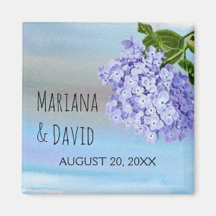 Aimant Blue hydrangea fleur mariage floral Enregistrer la