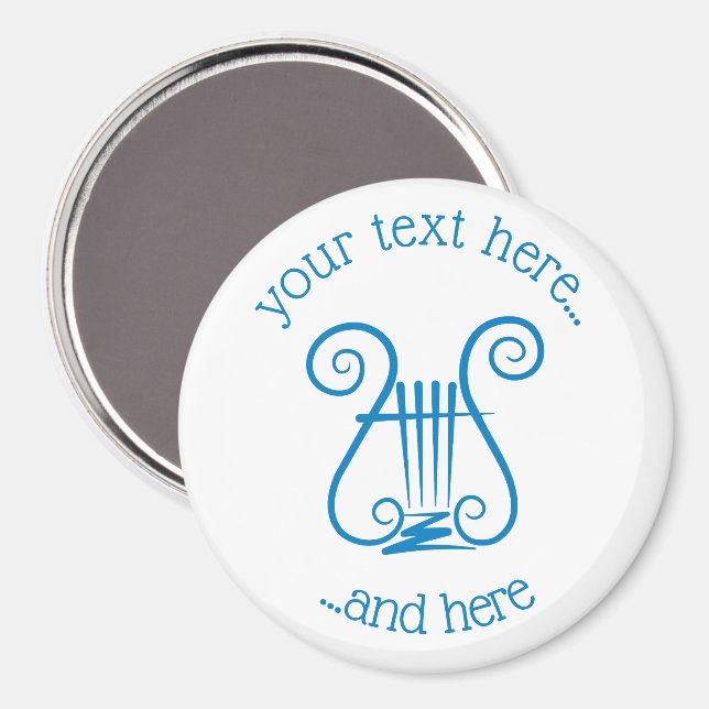 Aimant Blue Lyre (Recto/Verso)