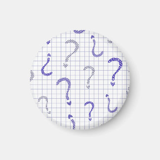 Aimant Blue question mark seamless pattern