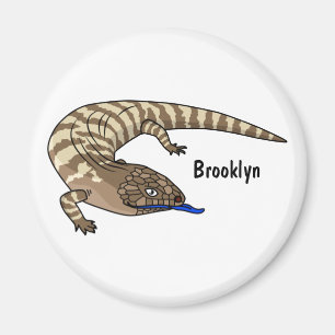 Aimant Blue tongue lizard reptile cartoon