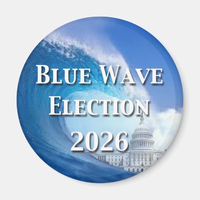 Aimant Blue Wave Election 2026 (Devant)