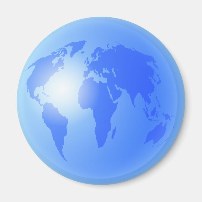 Aimant Blue World Globe (Devant)