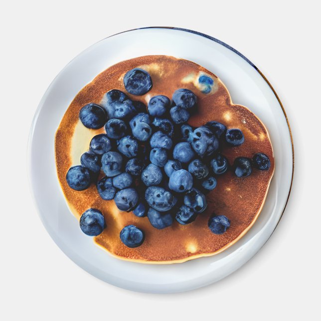 Aimant Blueberry Pancakes Food (Devant)