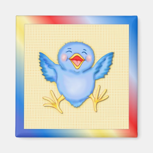 Aimant Bluebird de bonheur (Devant)