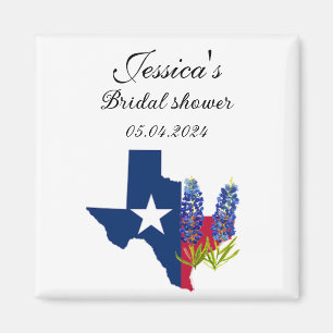 Aimant Bluebonnets Texas floral nuptiale douche