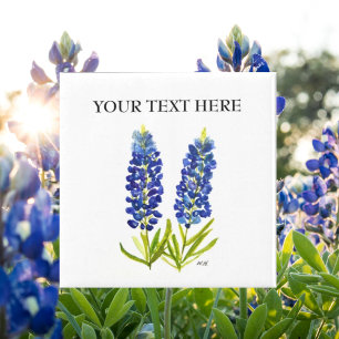 Aimant Bluebonnets Texas State Flowers Lupine Watercolor