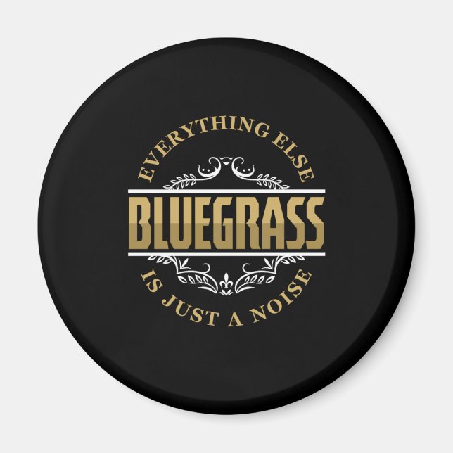 Aimant Bluegrass Country Music Banjo Mandolin Band Cadeau (Devant)