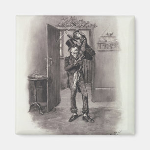 Aimant Bob Cratchit et Tiny Tim, de "Charles Dickens :