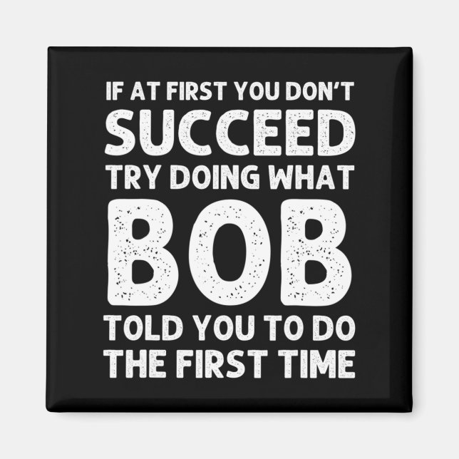 Aimant Bob Gift Name D Birthday Funny Christma  (Devant)