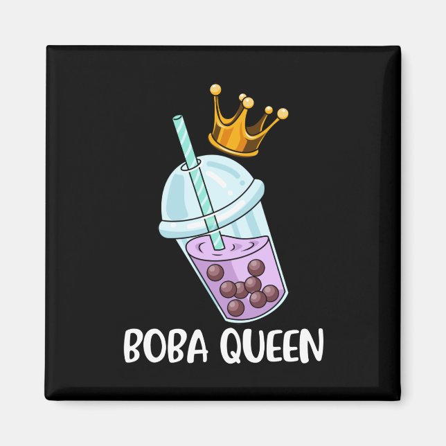 Aimant Boba Tea Cadeau Filles Bubble Tea Cadeau Femmes Bo (Devant)