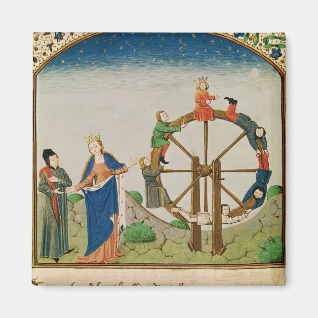 Aimant Boethius avec la roue de la fortune (Devant)
