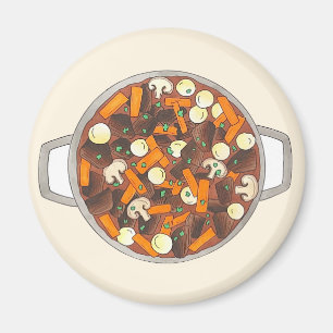 Aimant Boeuf Bourguignon Burgundy Stew Français