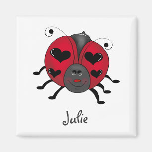 Aimant Boguets de jardin · Coccinelle de sourire