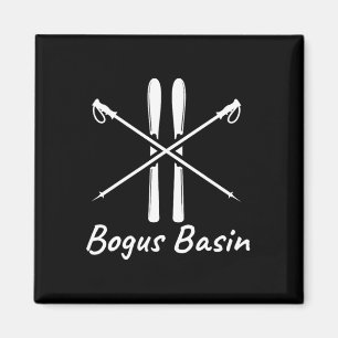 Aimant Bogus Sin Idaho Ski Pôles De Ski Hiver Vaca