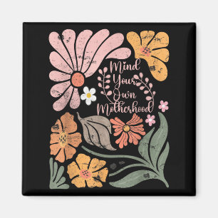 Aimant Boho esprit propre maternité rétro floral fête des
