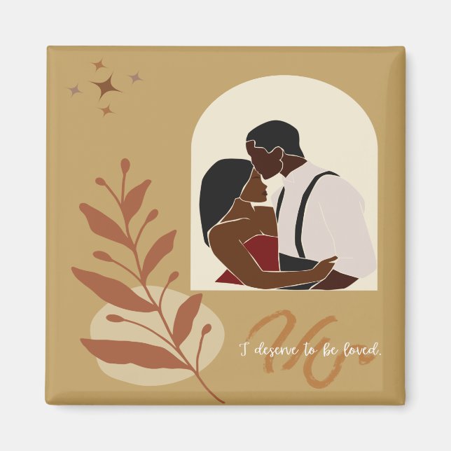 Aimant Boho Romance Je Mérite D'Être Aimé (Devant)