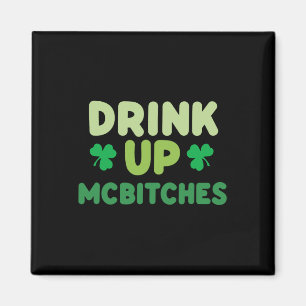 Aimant Boire un verre drôle de la Saint-Patrick McEs vert