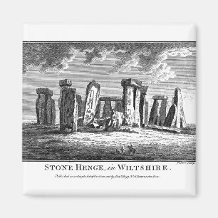 Aimant Bois de Stonehenge antique Engrave Cercle de pierr