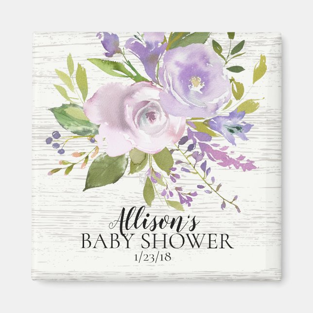 Aimant Bois rustique Violet Lavande Douche Favoriser l'ai (Devant)