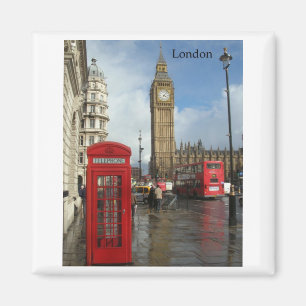 Aimant Boîte téléphonique Big Ben de Londres (par St.K.