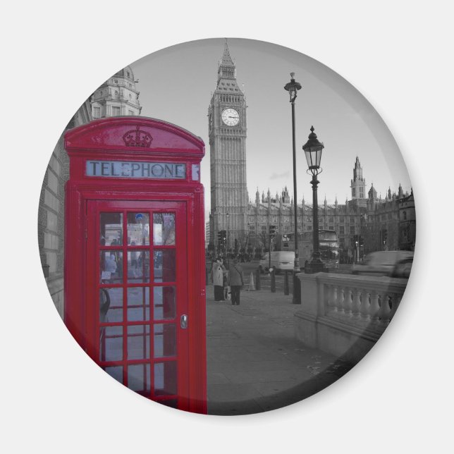 Aimant Boîte téléphonique rouge Londres (Devant)