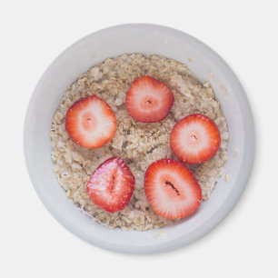 Aimant Bol d'avoine et de mûre de fraises