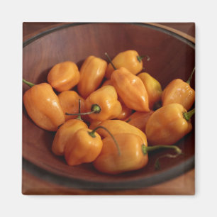 Aimant Bol de poivrons d'habanero, cuisine traditionnelle