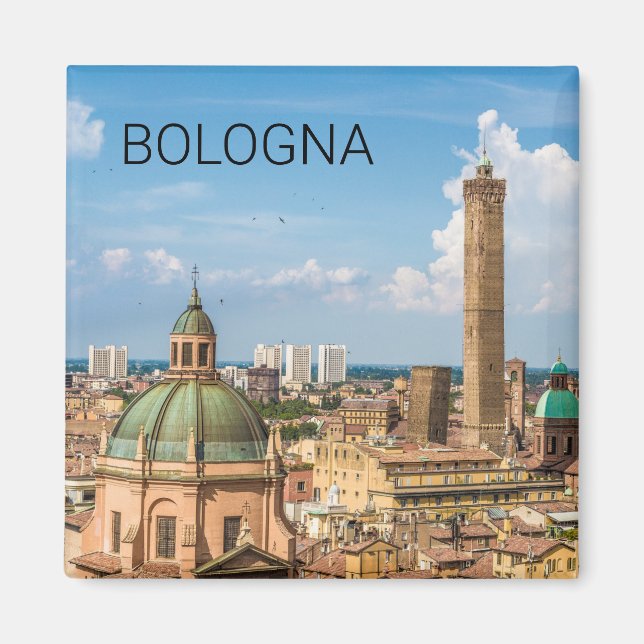 Aimant Bologne Émilie-Romagne Italie Panorama Souvenir (Devant)