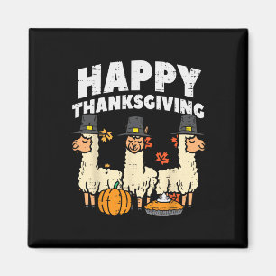 Aimant Bon thanksgiving 3 Llama Automne Automne Alpaca Ho