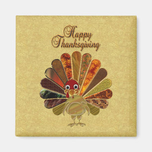 Aimant Bon thanksgiving coloré Turquie