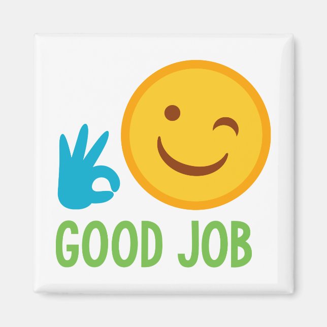 Aimant Bon travail Emoji (Devant)