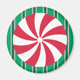 Aimant Bonbon de menthe de Noël amusant et fantaisiste