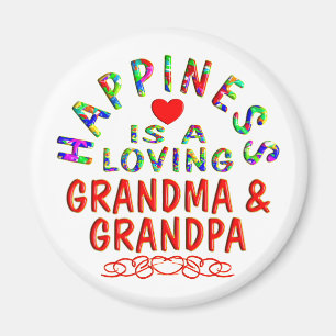 Aimant Bonheur de grand-maman et de grand-papa