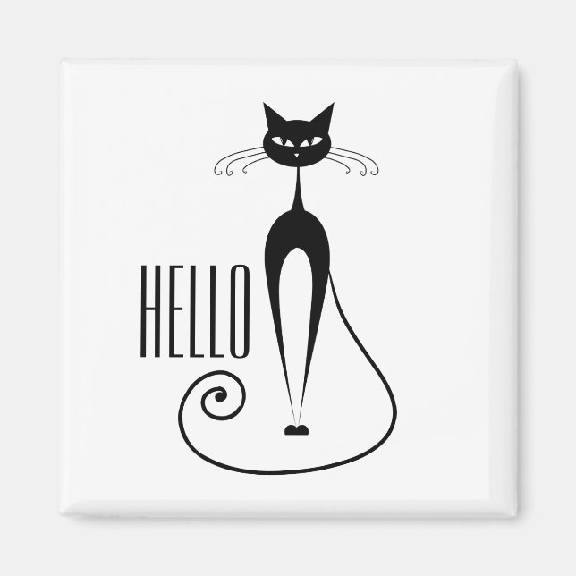 Aimant Bonjour Cat (Devant)