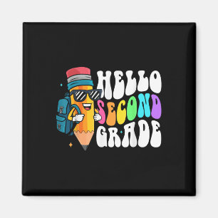Aimant Bonjour Deuxième Année Amusement Crayon Retour À L